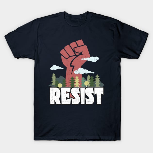 Environmental Awareness RESIST T-Shirt by chimpcountry